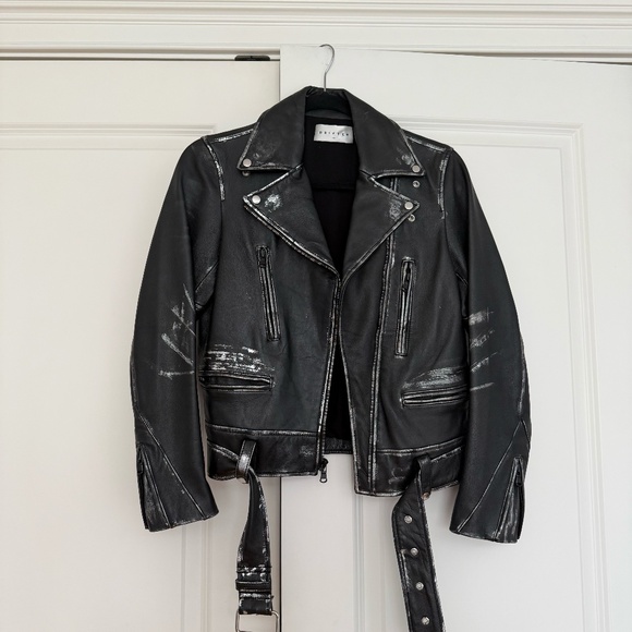 DRIFTER 100% Lamb Leather Jacket – Black with Silver Hardware – Women’s Size XS - Picture 1 of 4
